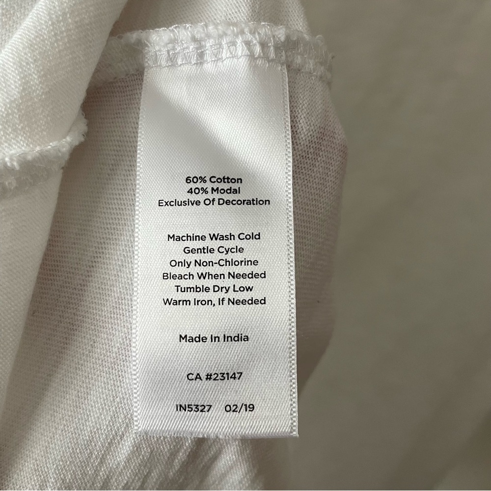 Talbots White Short Sleeve Tee Cotton/Modal Slub Knit Stitched Neckline Size 1X - Picture 8 of 12